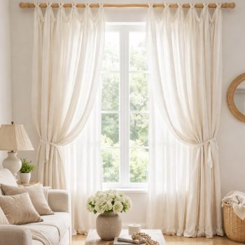 Tie Top Curtains - Dubai Curtains Shop