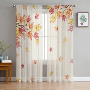 Autumn Leaf Sheer Curtains