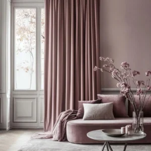 Linen Luxury Rose Curtains